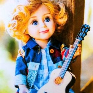 Young Dolly Parton 18 inch Doll Coat 🧥 of Many Colors with Guitar 🎸 Doll